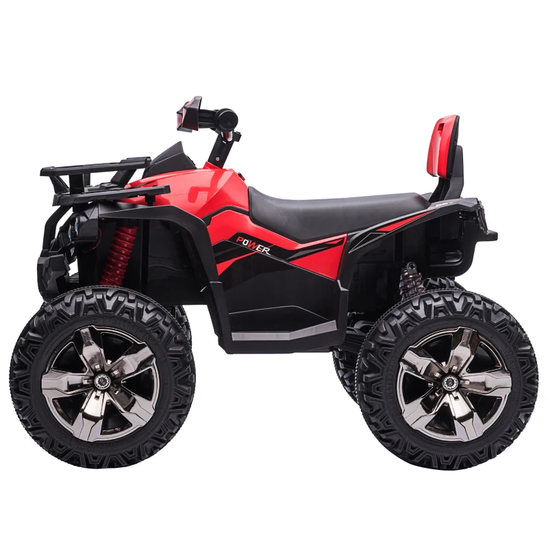 HOMCOM Elektro-Kinderquad, 3-8 km/h, 45 Min. Betriebszeit, LED-Scheinwerfer, Musikplayer mit USB, für Kinder 3 bis 5 Jahre