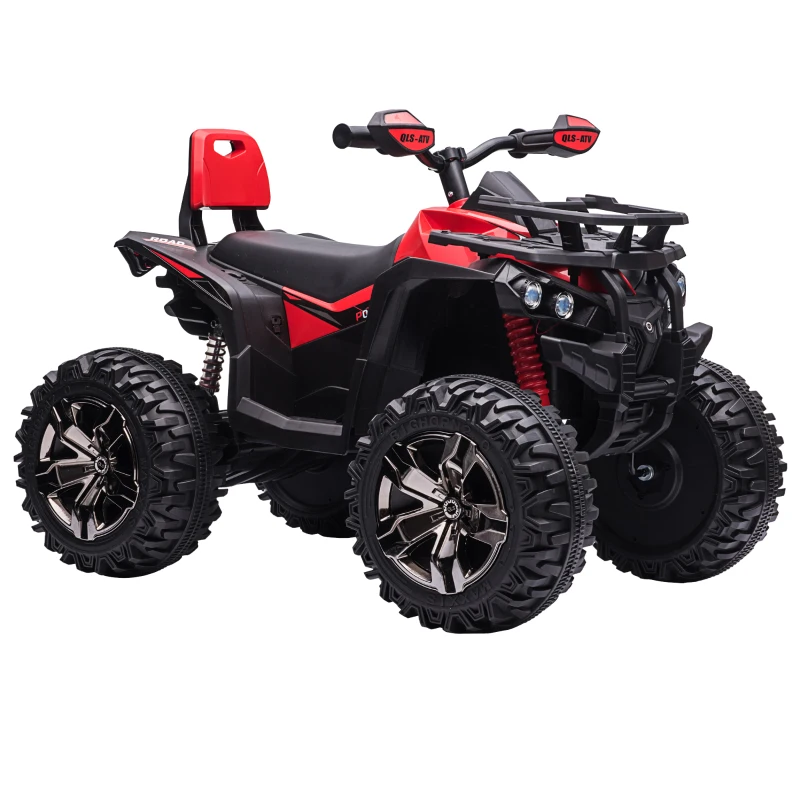 HOMCOM Elektro-Kinderquad, 3-8 km/h, 45 Min. Betriebszeit, LED-Scheinwerfer, Musikplayer mit USB, für Kinder 3 bis 5 Jahre