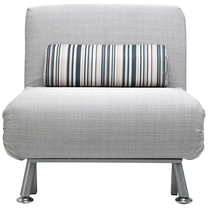 Fotel rozkładany składany sofa z funkcją spania materac składany łóżko dla gości szary sofa