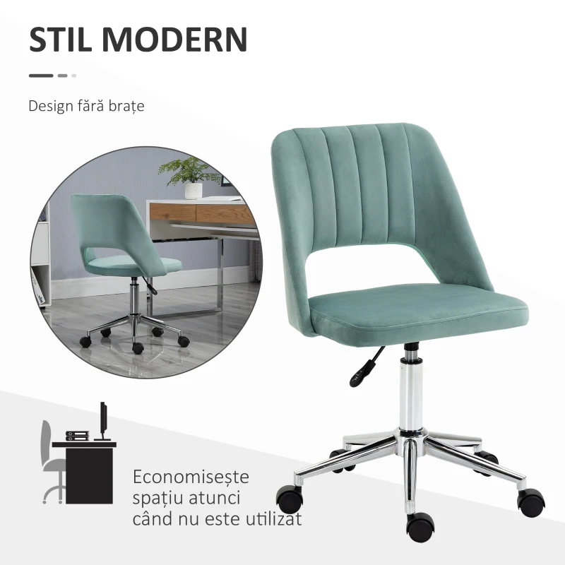 Vinsetto Scaun de Birou Ergonomic pentru Birou cu Inaltime Reglabila Verde