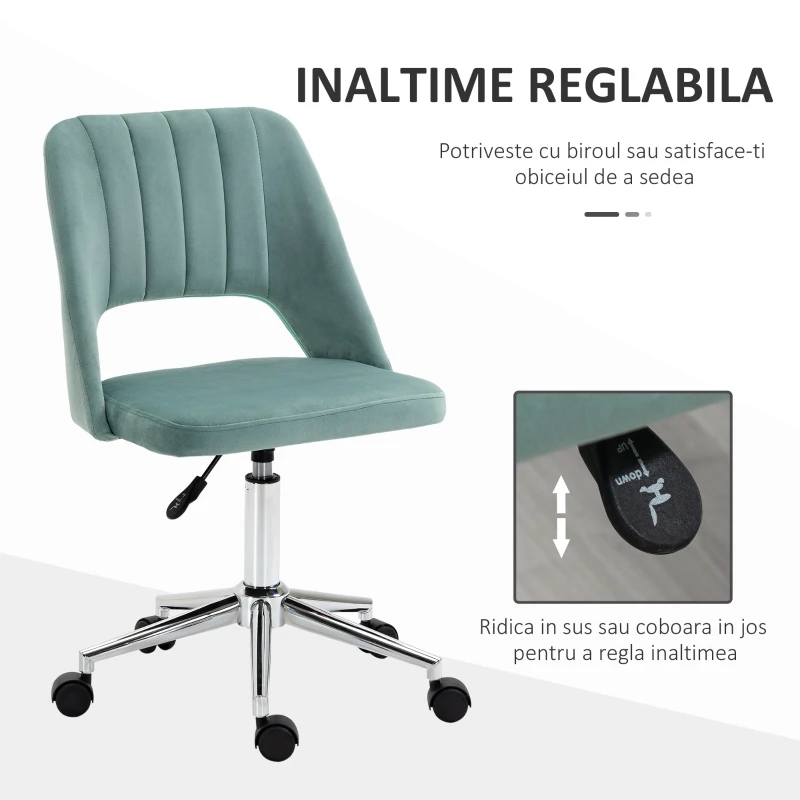 Vinsetto Scaun de Birou Ergonomic pentru Birou cu Inaltime Reglabila Verde