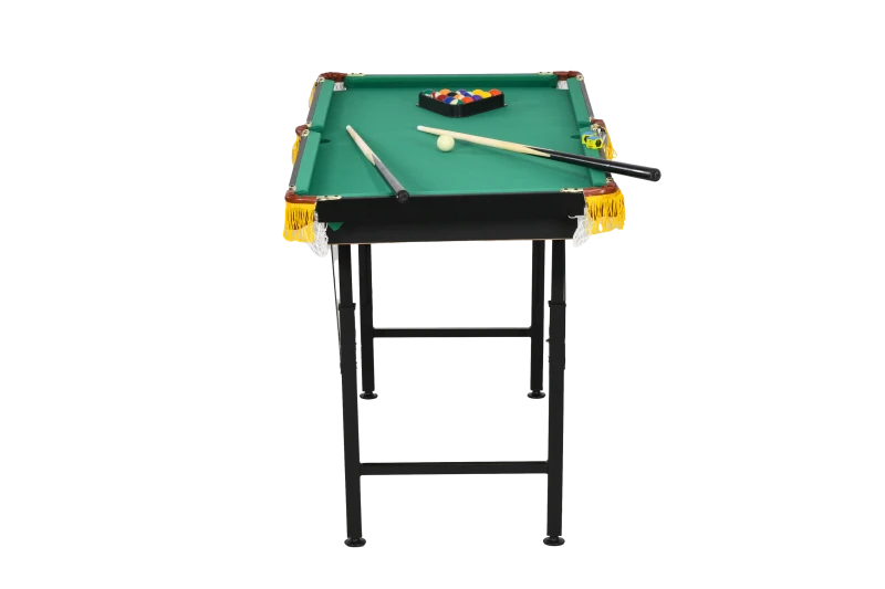 SPORTNOW Billardtisch, klappbar, höhenverstellbar, inkl. Dreieck/2 Queues/16 Kugeln, Grün