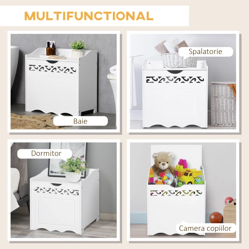 HOMCOM dulap din MDF, 55x34x58 cm, alb