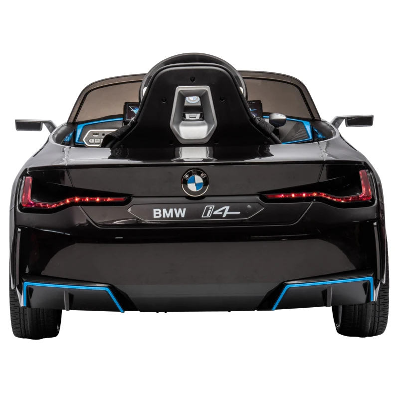 HOMCOM Kinderauto, aufladbarer Akku, 3-5 km/h, mit Fernbedienung, Multimedia-Player, schwarz