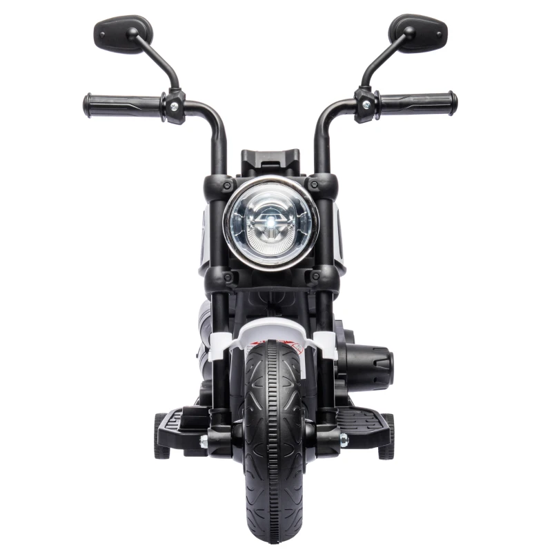 HOMCOM Elektro-Kindermotorrad, LED-Scheinwerfer, abnehmbare Stützräder, bequemer Sitz, Rot/Schwarz(m-11)
