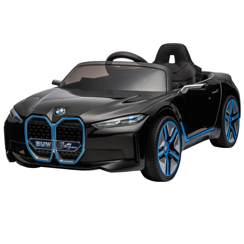 HOMCOM Kinderauto, aufladbarer Akku, 3-5 km/h, mit Fernbedienung, Multimedia-Player, schwarz