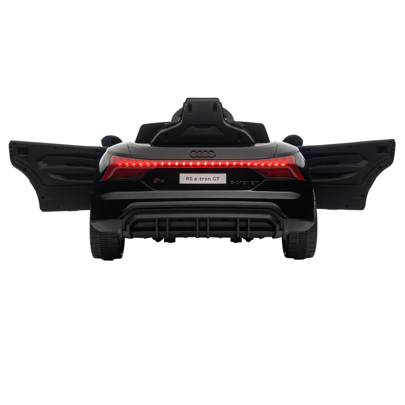 HOMCOM Kinderauto, Elektroauto, Audi-lizenziert, mit Sicherheitsgurt, Fernbedienung, Licht, schwarz, 103 x 58 x 41cm