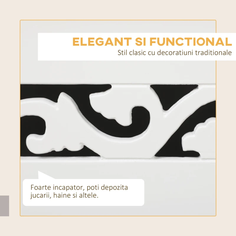 HOMCOM dulap din MDF, 55x34x58 cm, alb