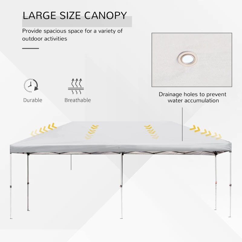 Outsunny opvouwbare partytent tuinpaviljoen