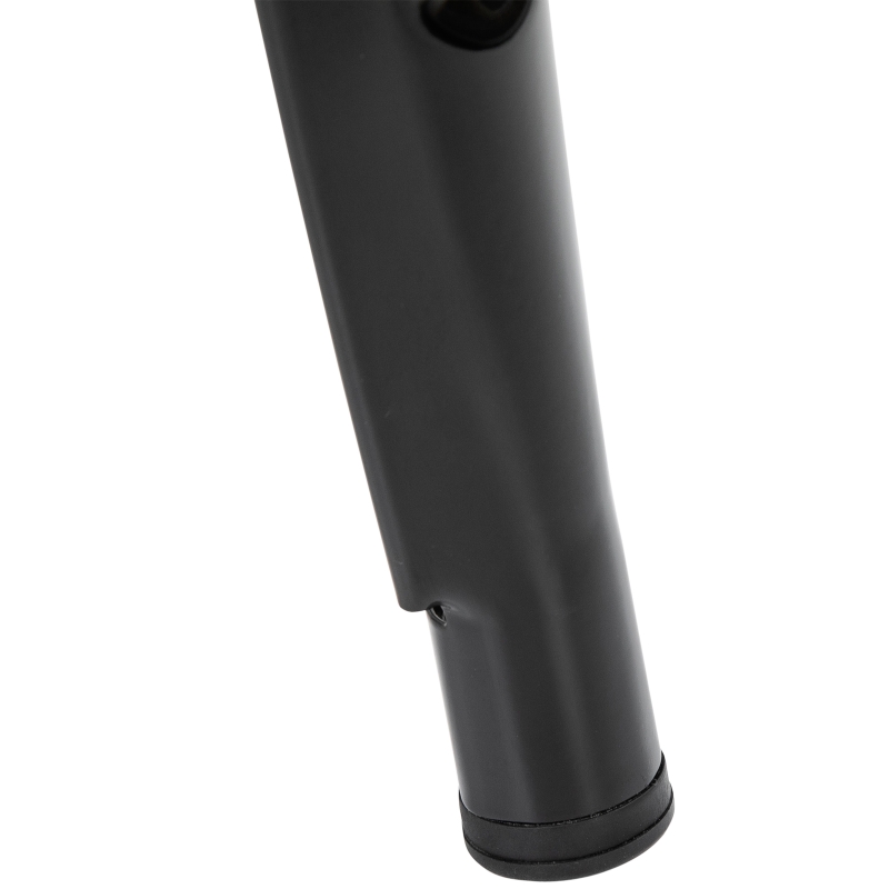 HOMCOM Set 4 Sgabelli da Bar in Metallo con Poggiapiedi per Interni ed Esterni, 43x43x76 cm, Nero