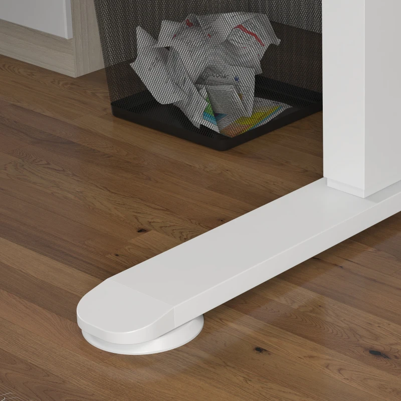Vinsetto Bureau Debout Réglable en Hauteur 140 cm x 70 cm x 116 cm, Blanc