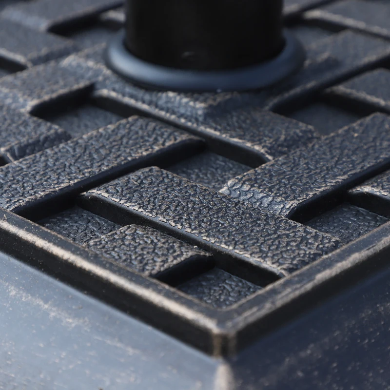 Support de parasol Outsunny Pied de parasol 9kg 38/48mm Résine de polyester Bronze L44 x l44 x H33cm