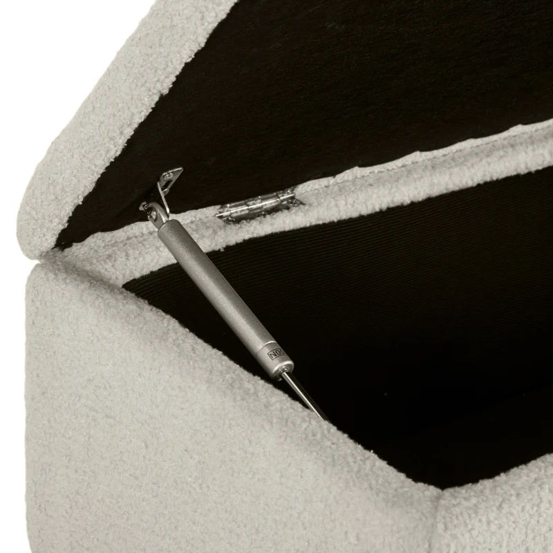 HOMCOM Banc dans un design vintage, banc à chaussures, espace de rangement caché, imitation cachemire, beige + noir