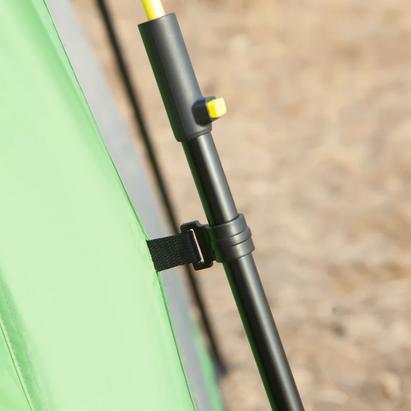 Outsunny Tente de Camping 6 Personnes Tente Familiale Tente Dôme Imperméable2000mm facile à installer pour Randonnée en Famille Festival Acier Fibre de Verre Vert 320 x 320 x 180 cm