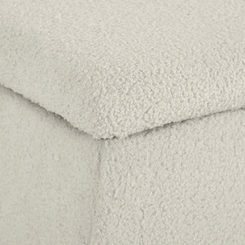 HOMCOM Banc dans un design vintage, banc à chaussures, espace de rangement caché, imitation cachemire, beige + noir