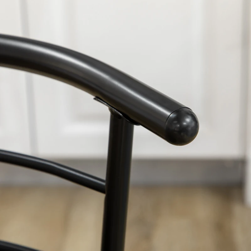 HOMCOM Ensemble bistrot 3 pièces, 1 table, 2 chaises, 80 cm x 53 cm x 74,5 cm, Noir