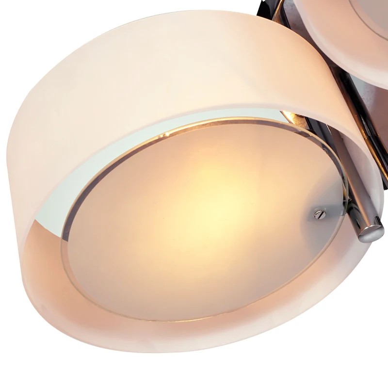 HOMCOM Plafonnier Lustre 40W Luminaire à 3 lampes Chromé en Acrylique E27, Blanc Chaud, Ø64xH20cm