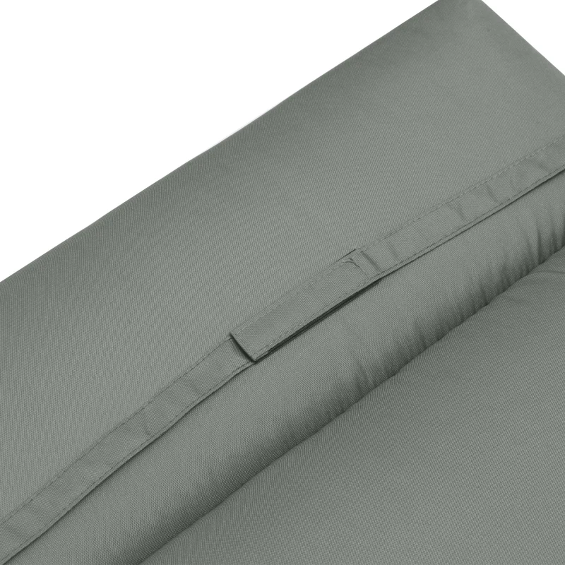 Outsunny Coussins de chaise longue coussin bain de soleil épais, confortable et rembourré, 2 attaches, 196 x 55 x 8 cm, gris