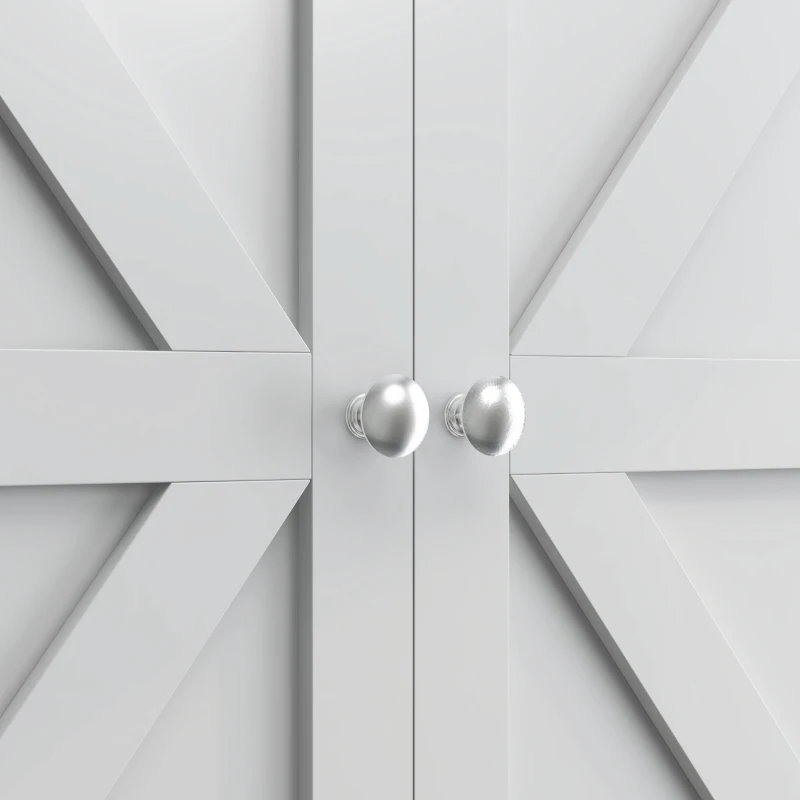 HOMCOM Toilettenschrank, Badezimmer-Aufbewahrungsschrank mit 2 Türen Regal 58,5L x 23B x 170H cm weiß