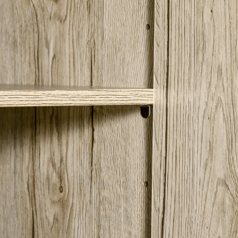 HOMCOM Küchenbuffet Küchenschrank mit vielfältigen Aufbewahrungsmöglichkeiten 2 Türen 3 Schubladen 3 Regale + große Arbeitsplatte 90L x 39B x 169H cm zweifarbig Eiche Grau
