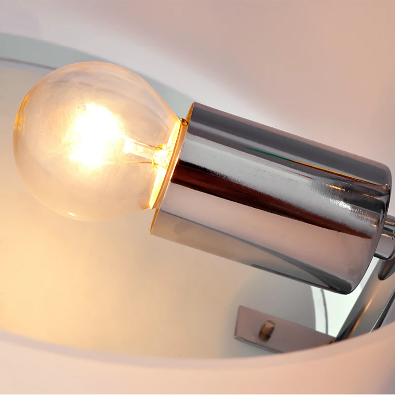 HOMCOM Plafonnier Lustre 40W Luminaire à 3 lampes Chromé en Acrylique E27, Blanc Chaud, Ø64xH20cm