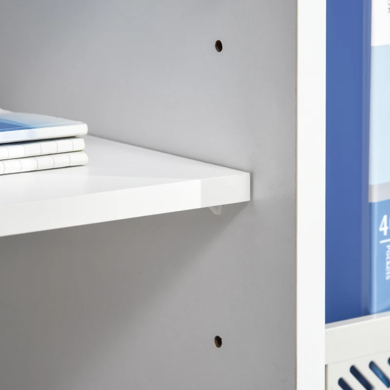 HOMCOM Mobile Porta Stampante con Cassetti, Mobiletto Multiuso per Ufficio e Casa, Nero e Bianco, 100x35x65cm