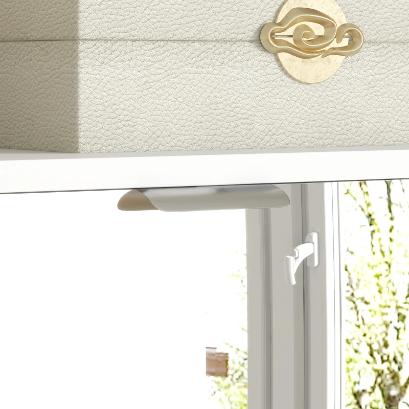 HOMCOM Schuhschrank 2 in 1 Spiegelfronten 4 klapptüren, verstellbare Regale, bis zu 24 Paare, 76B x 26T x 168H cm