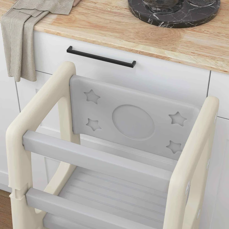 HOMCOM Lernturm Beobachtungsturm für Kinder von 18 Monaten bis 5 Jahren, Höhenverstellbar auf 3 Ebenen in HDPE