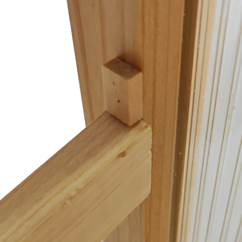 Outsunny Mini-Gewächshaus für Pflanzen dim. 100L x 50B x 36H cm Doppeltes unabhängiges Kippdach Polycarbonatplatten Vorgeöltes Fichtenholz