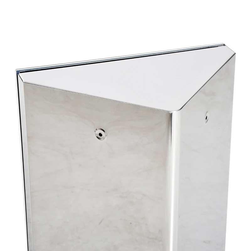 HOMCOM Spiegelschrank Badezimmer Wandtoilette Eckschrank 2 Regale Abmessungen 30 B x 18,4 T x 60 H cm Edelstahl