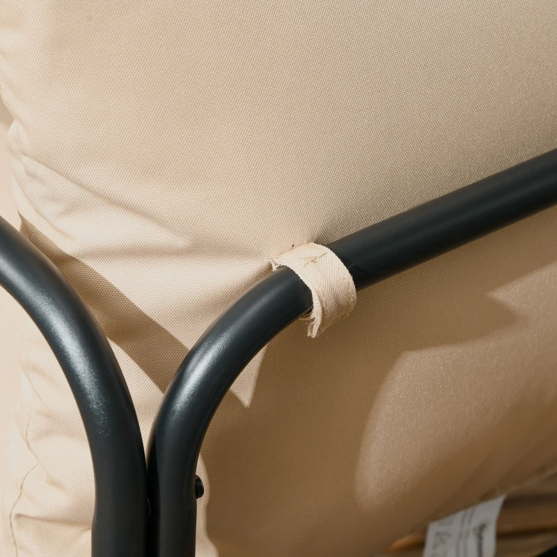 Outsunny Gartenset Tisch und Stühle 5-teilig 1 quadratischer Esstisch und 4 Stühle 4 Kissen