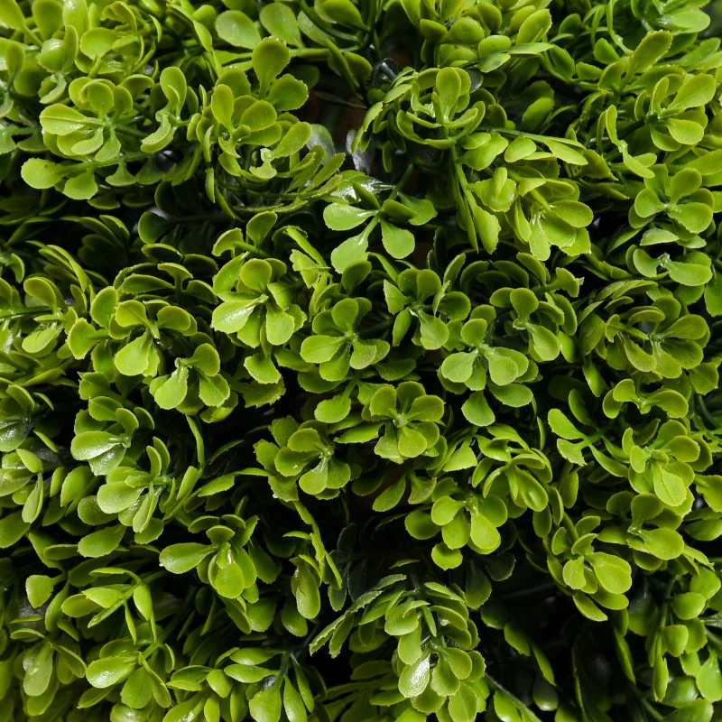 HOMCOM Buis Artificiel, Plante Artificielle, Aspect Réaliste, Extérieur, Vert + Noir