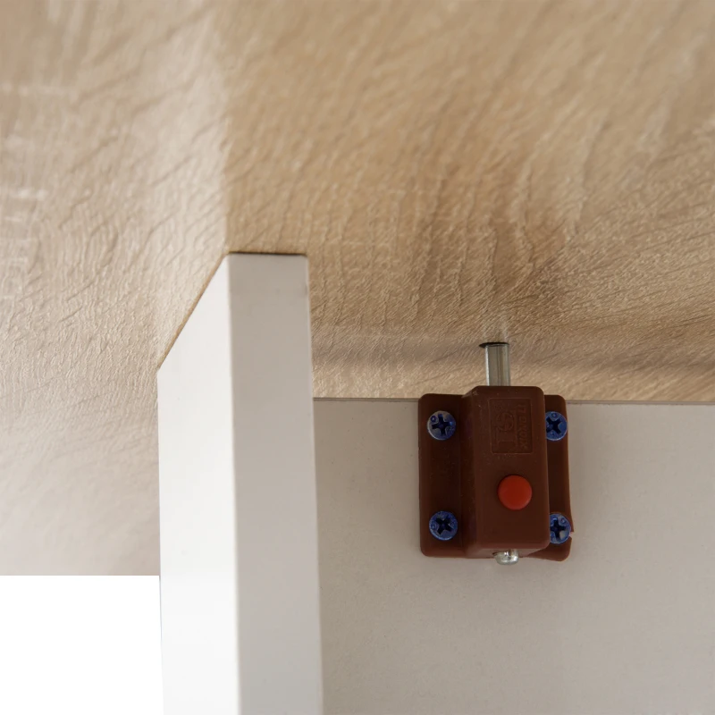 HOMCOM Tavolo da Pranzo Allungabile, Tavolo Pieghevole in Legno 103×76×73.5cm Rovere Bianco