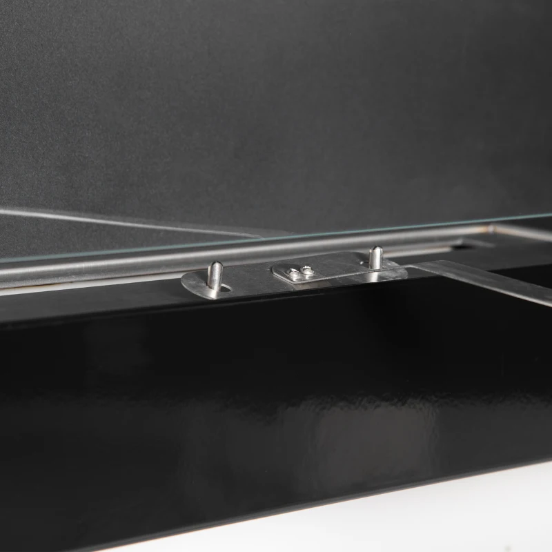 HOMCOM Bioethanol-Wandkamin zum Einbau, Brenner 2,8 L, ca. 3,5 Std. Brenndauer, Maße 102L x 16B x 43H cm, Fläche 25-30 m², Metall