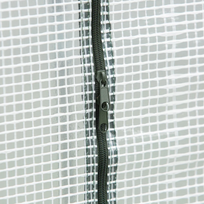 Outsunny Gewächshaus Pop-up 2 x 2 m - Garten Gewächshaus 4,33 m² Wintergewächshaus - Aufrollbare Reißverschlusstür - Inklusive Transporttasche - PE Weiß Grün