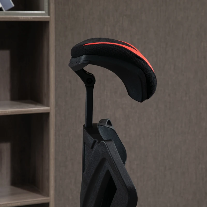 Vinsetto Bürostuhl Ergonomischer Bürostuhl mit Fußstütze Lendenstütze Höhenverstellbar Drehbare Rollen 65 x 65 x 129 cm