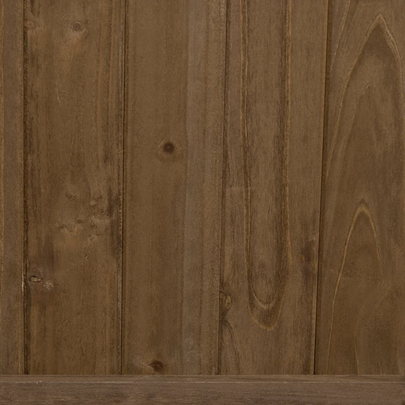 Outsunny Verhoogde plantenbak met trellis en dak, bloembak, bloemenbed, weerbestendig, hout, 90 x 45 x 183 cm, Bruin