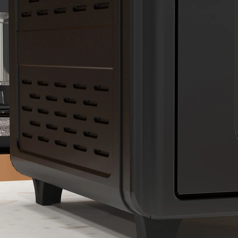 HOMCOM Mini Four, Friteuse à Air Chaud, 90-230° C, 7 Programmes, Accessoires, Noir