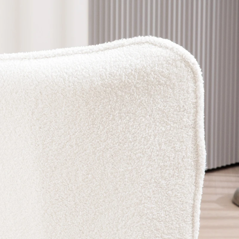 HOMCOM Fauteuil rembourré, design moderne, 71x77x102cm, Crème