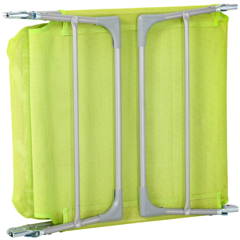 Outsunny Sonnenliege Gartenliege klappbar mit abnehmbarem Kissen verstellbare Rückenlehne in 5 Stufen grün