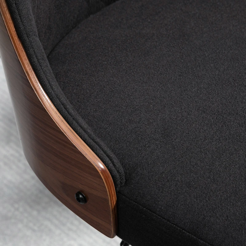 HOMCOM 2er-Set Höhenverstellbare Barhocker 360° drehbar mit Fußstütze, gepolsterter Stoff