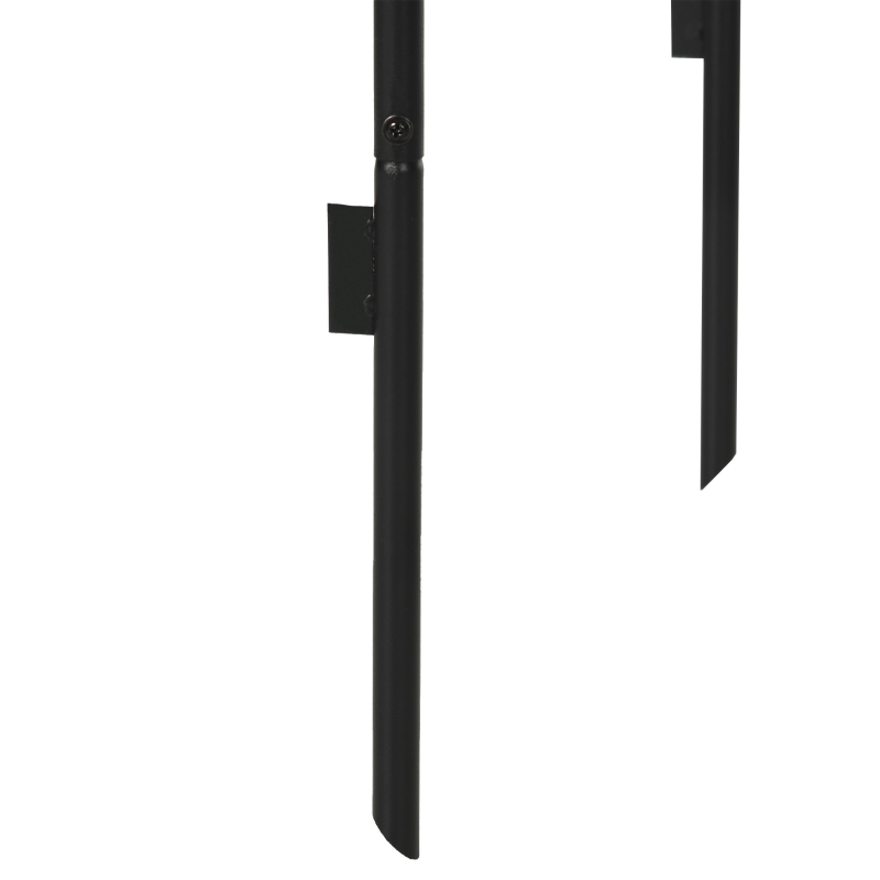 Outsunny Arche de jardin, arche à rosiers, arche grimpante, treillis métallique, noir, 1,40 x 0,40 x 2,40 m