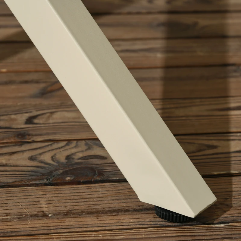 Outsunny 5-teiliges Garten-Dining-Set mit 4 Stühlen und 1 quadratischen Tisch, Metall und geflochtene PE-Rattan-Optik