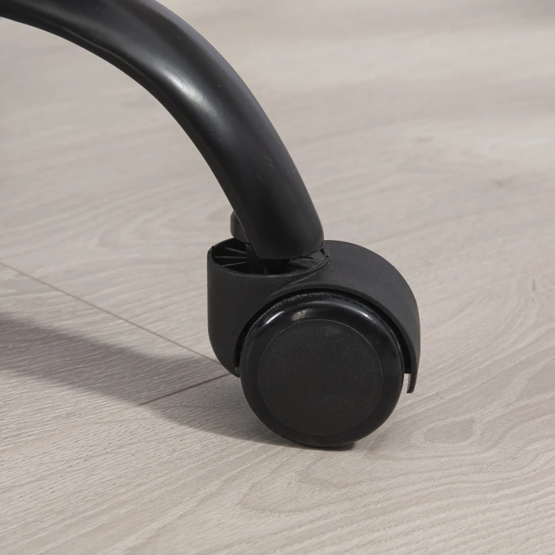 HOMCOM Gaming-Bürostuhl mit Rollen - Bürostuhl - Höhenverstellbare Sitzfläche, Armlehnen - Neigbare Rückenlehne - Schwarz