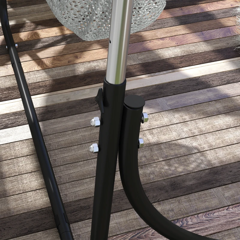 Outsunny Support de fauteuil suspendu pour support de fauteuil suspendu, 135 cm x 178 cm x 205 cm, Noir