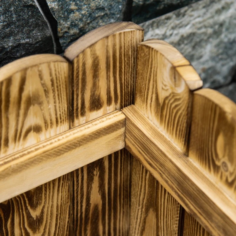 Outsunny 70L Raised Garden Bed, Wooden Rectangle Planter Box, Outdoor Herb Vegetable Flower Pot (80L x 33W x 30H cm)