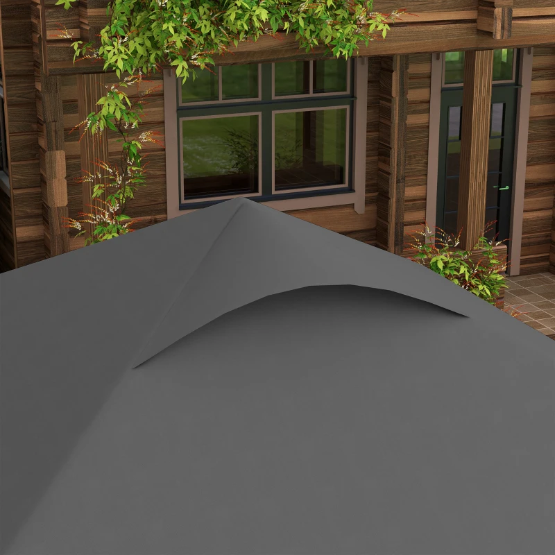 Outsunny Faltbarer Pop-up Gartenpavillon 2,5 x 2,5 m Höhenverstellbar Oxford-Gewebe Anti-UV50+ Stahlrahmen Transporttasche