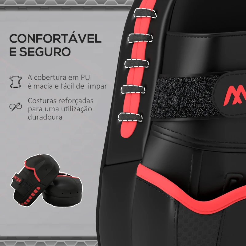 SPORTNOW Plastrons de Boxeo Paos de Muay Thai MMA para Treino de Boxeo Boxing Karate Taekwondo Artes Marciais 24x19x4 cm Preto