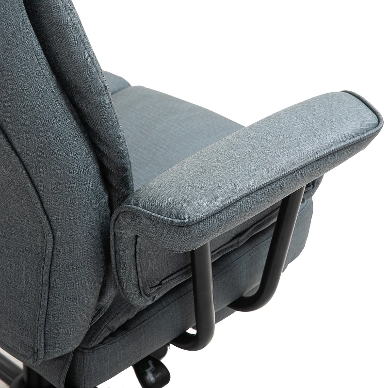 Vinsetto Chaise de Bureau Ergonomique Fauteuil de Direction 360° Pivotant Siège de Bureau Réglable en Hauteur avec Appui-tête et Accoudoirs Rembourrés avec Repose-Pieds Cuir Synthétique 68 x 80 x 120–126 cm