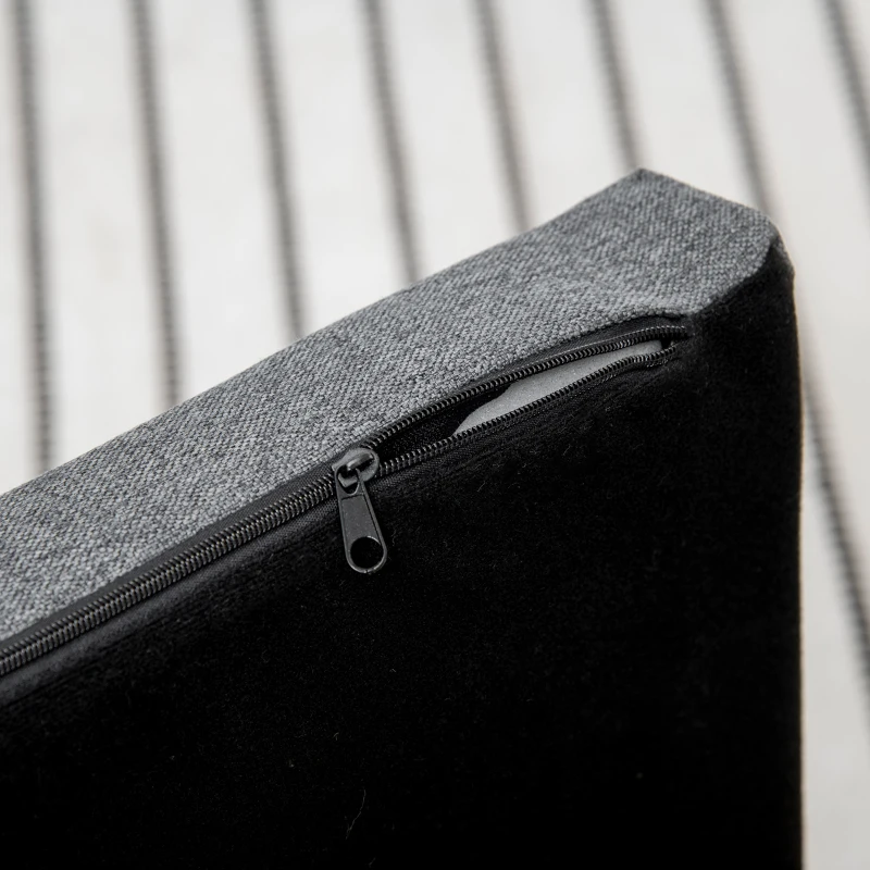 PawHut Hundesofa Katzensofa skandinavisches Design flauschiges Kissen Massivholzbeine 87 x 61 x 36 cm Polyester Grau